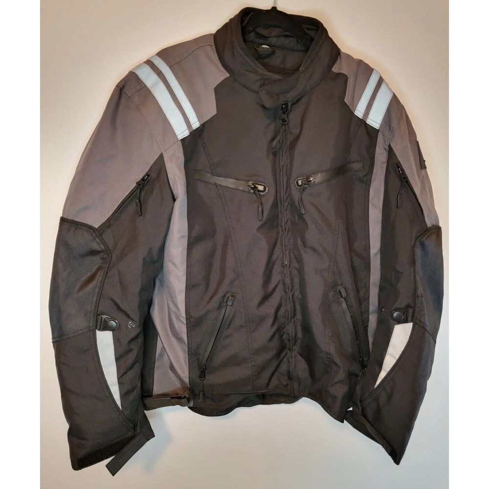 Viking Cycle Textile Motorcycle Jacket for Men,Size XL,Black and Gray, MSRP $99